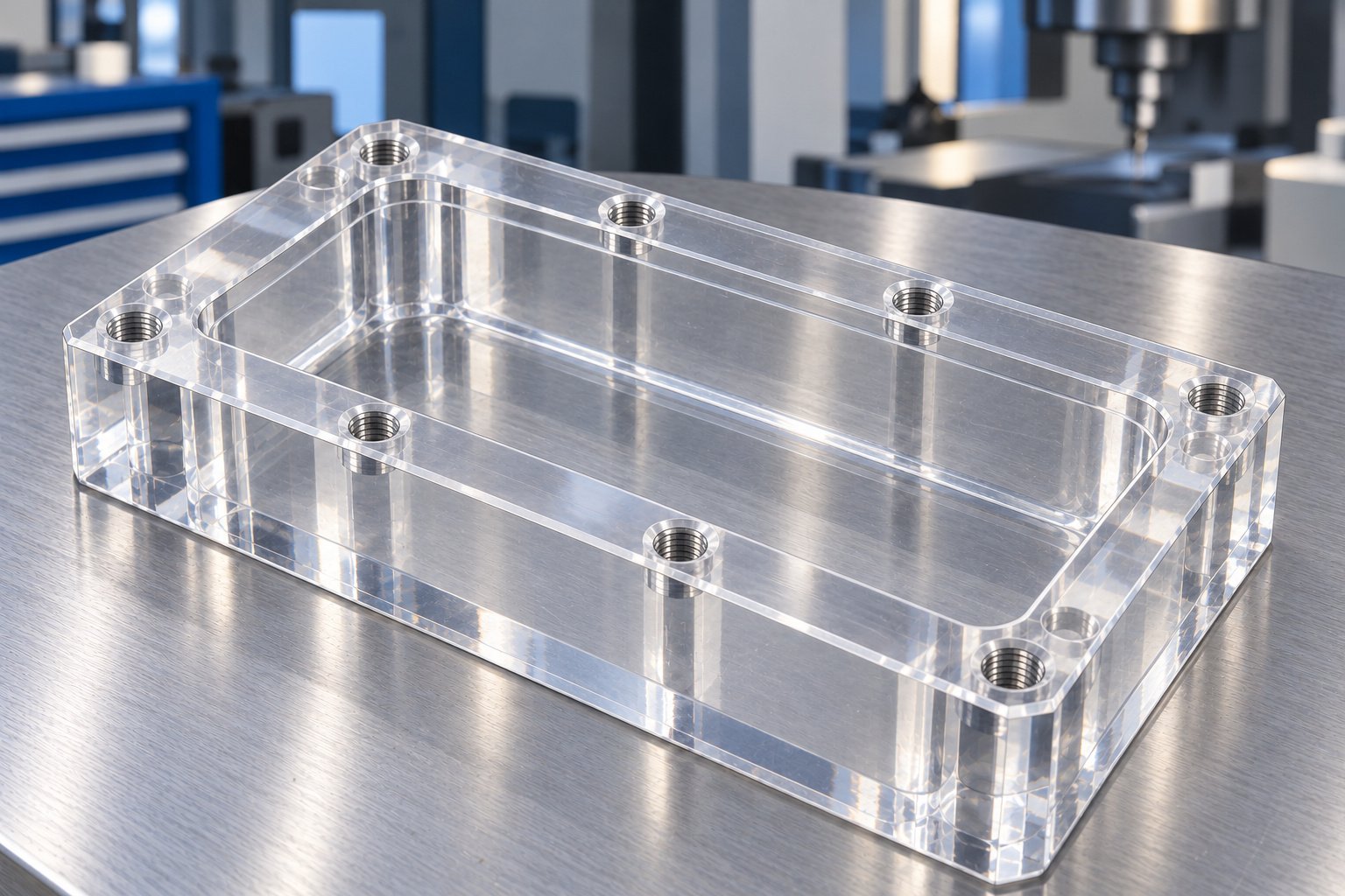 PLEXIGLAS GS clear component concept — illustrative generated concept