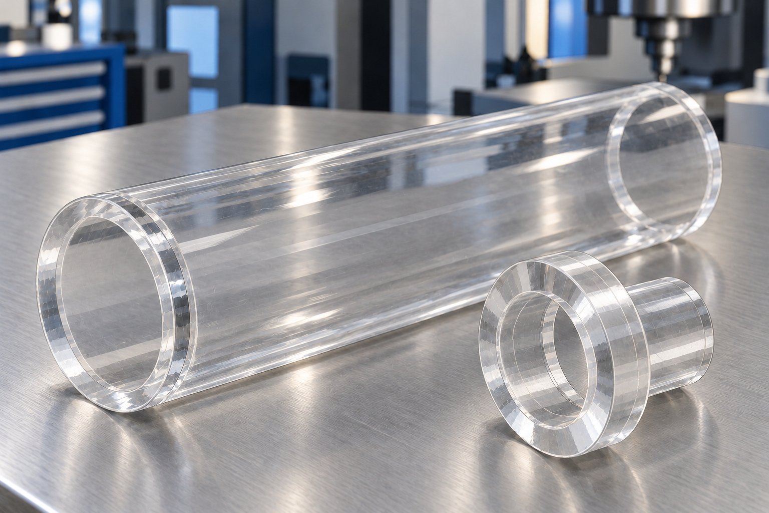 PLEXIGLAS XT clear component concept — illustrative generated concept