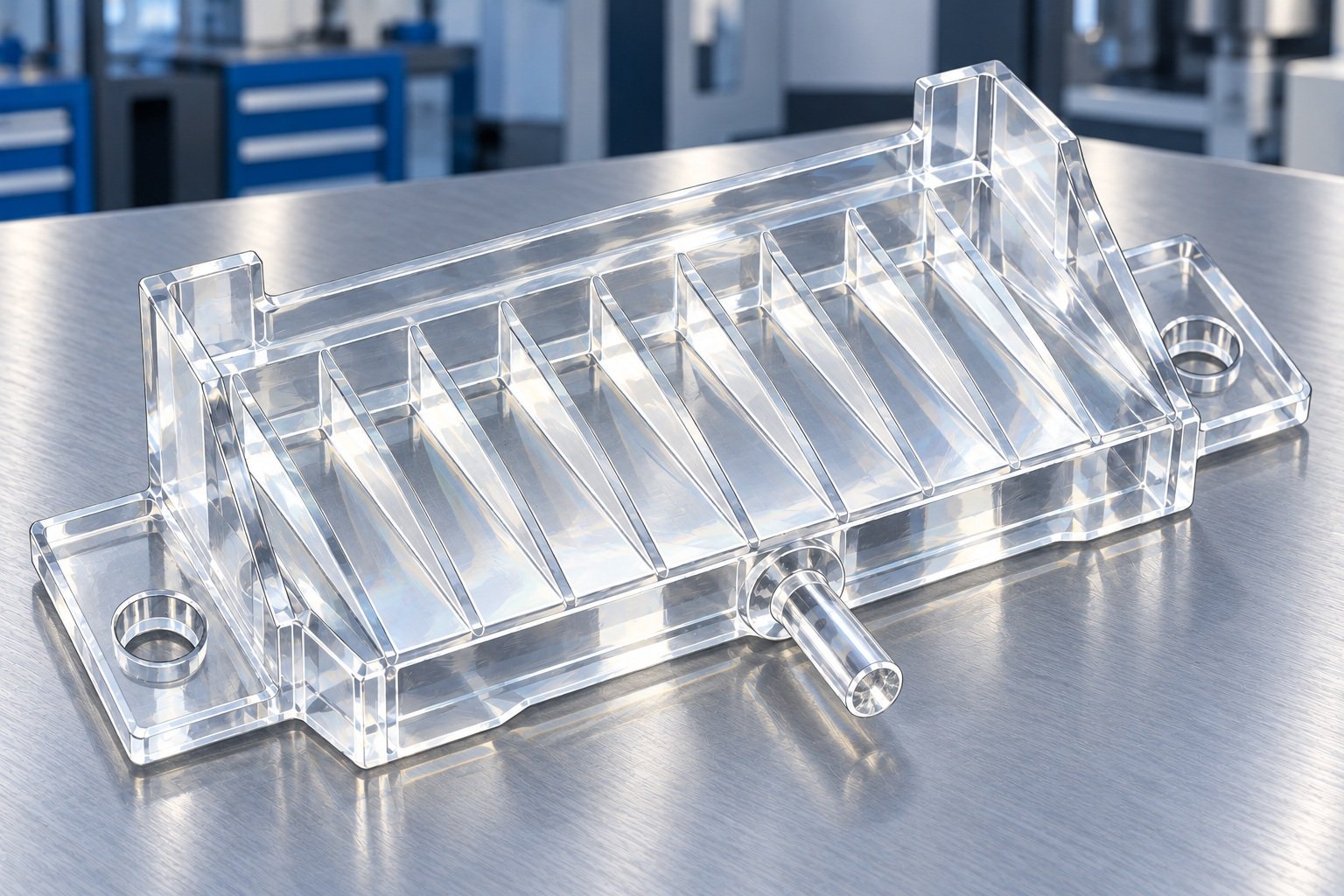 PLEXIGLAS 8N clear component concept — illustrative generated concept