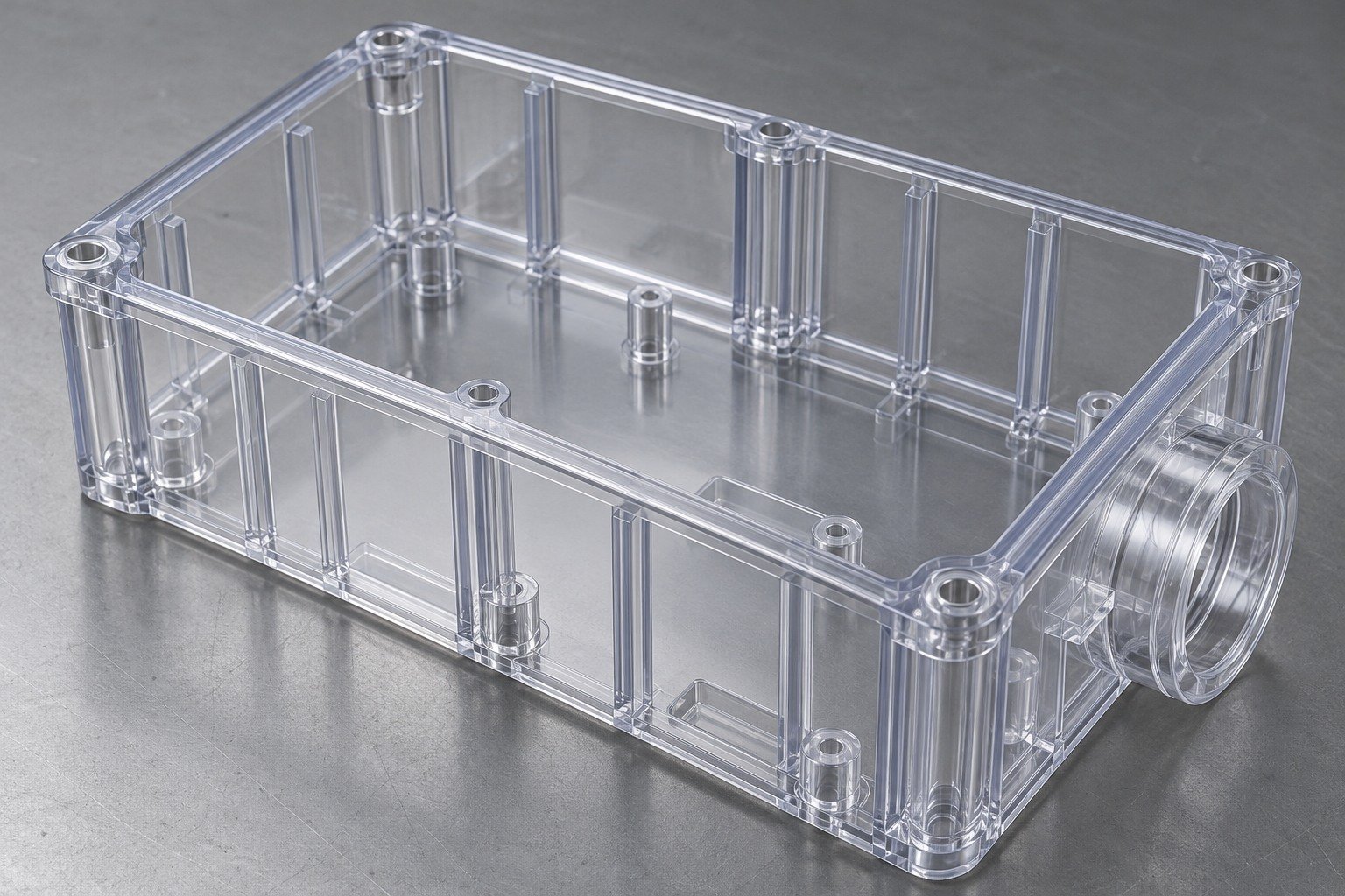 Polycarbonate PC deep instrumentation housing — illustrative generated component concept