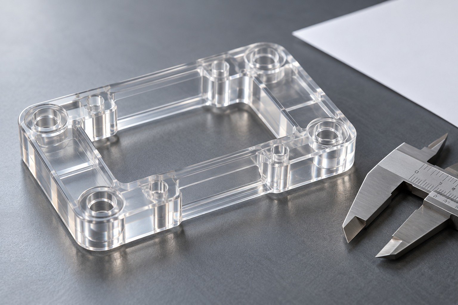 Polycarbonate PC recessed mounting bracket — illustrative generated component concept