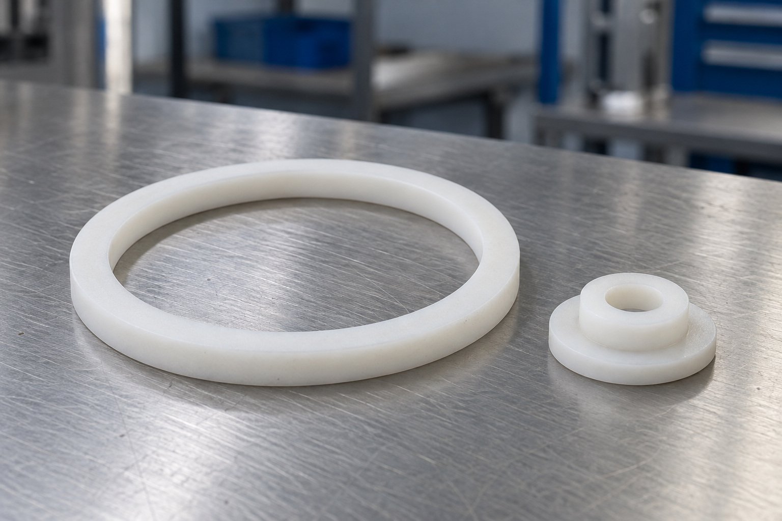 Polyethylene soft-part inspection review — illustrative generated concept