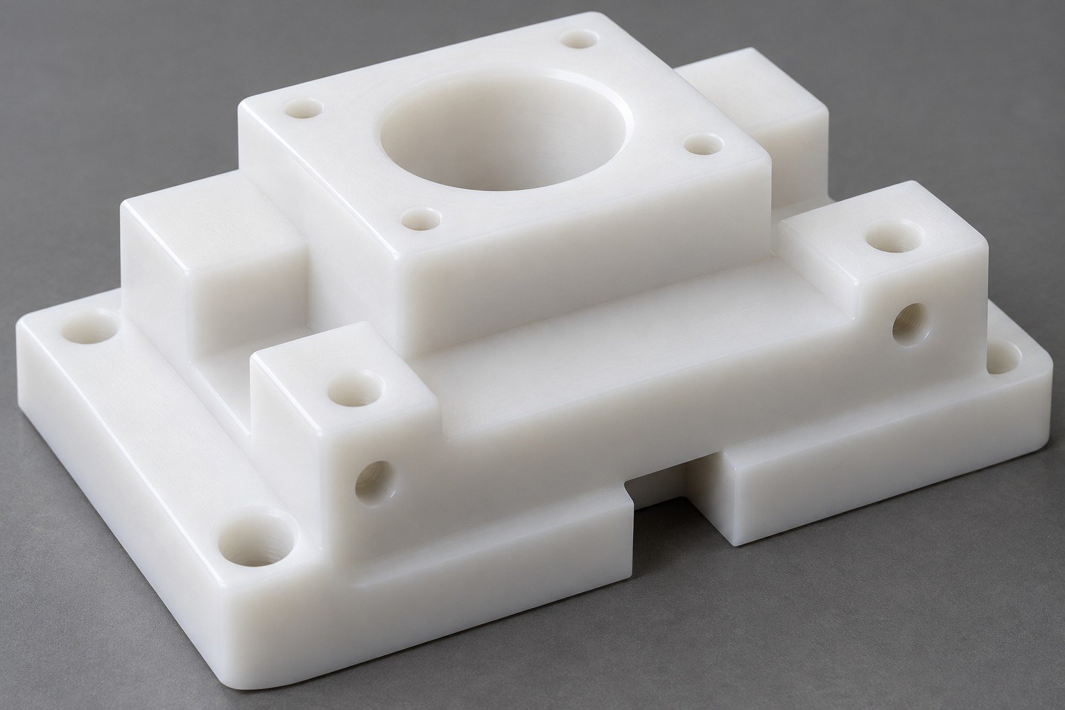 POM surface finish design component concept — illustrative generated concept