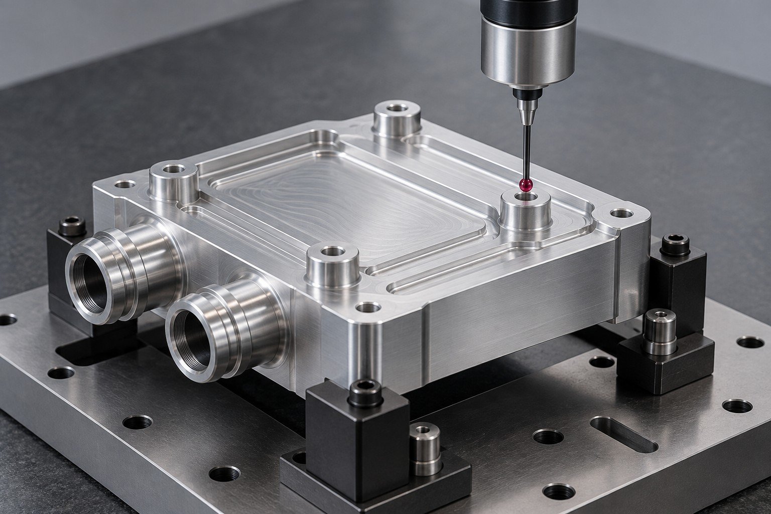 Illustrative power module cooling dimensional inspection concept, not a customer part