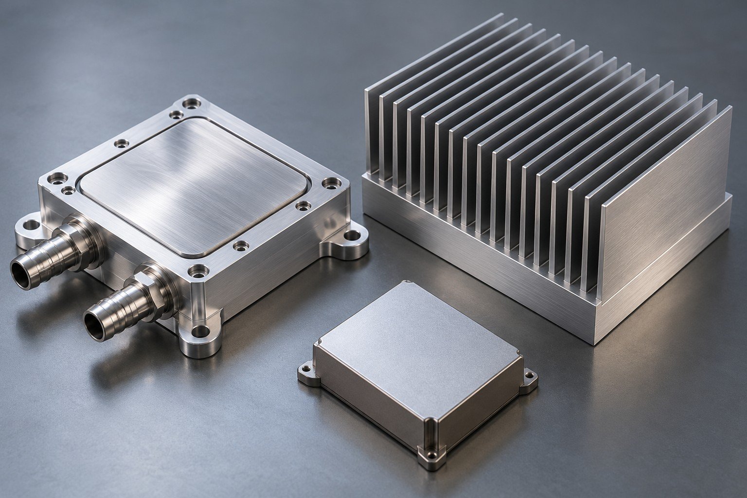 Illustrative flow and pressure allowance review for power module cooling components concept, not documentary company or customer photography