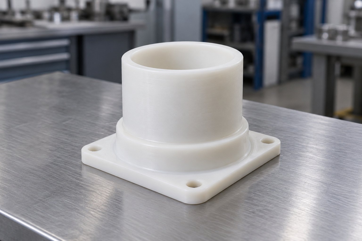 Illustrative polypropylene flanged adapter concept; not material identification