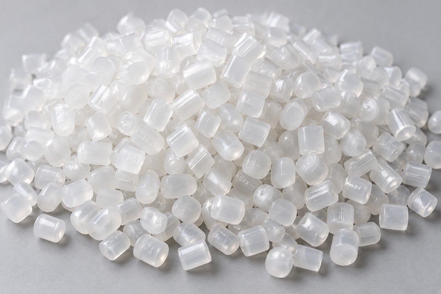 PP raw resin pellets — illustrative generated material concept, not material identity evidence