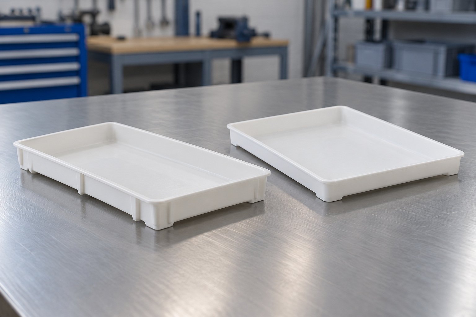 Polypropylene warpage after molding review — illustrative generated concept