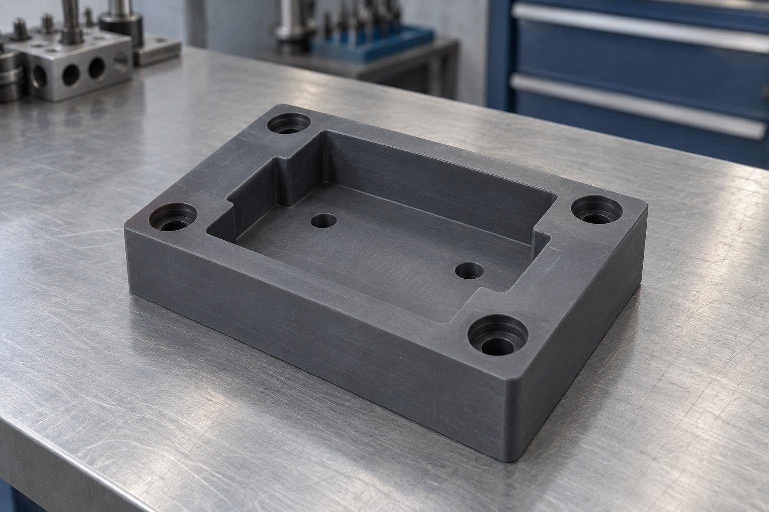 PVC-U machining stock component — illustrative generated concept