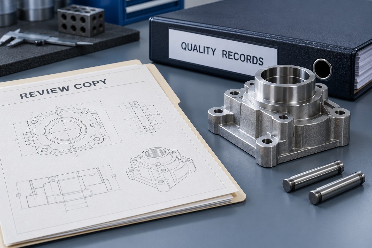 Illustrative supplier approval preparation scene; zero-reference displays are examples, not actual inspection results