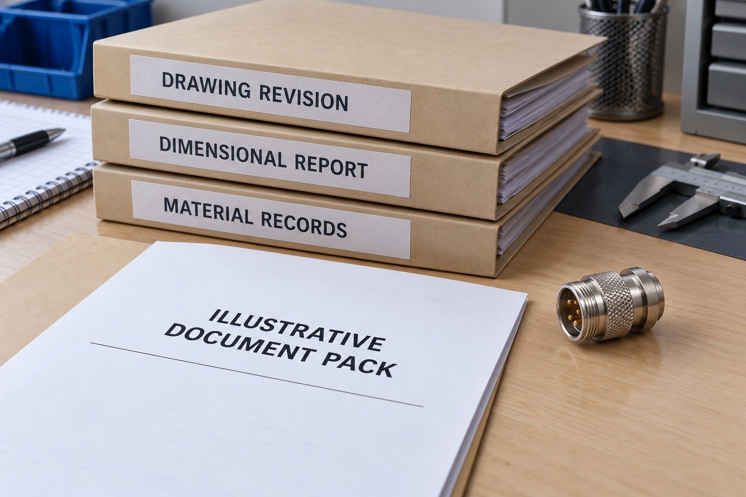 Illustrative quality documentation concept; not a certificate or actual inspection result