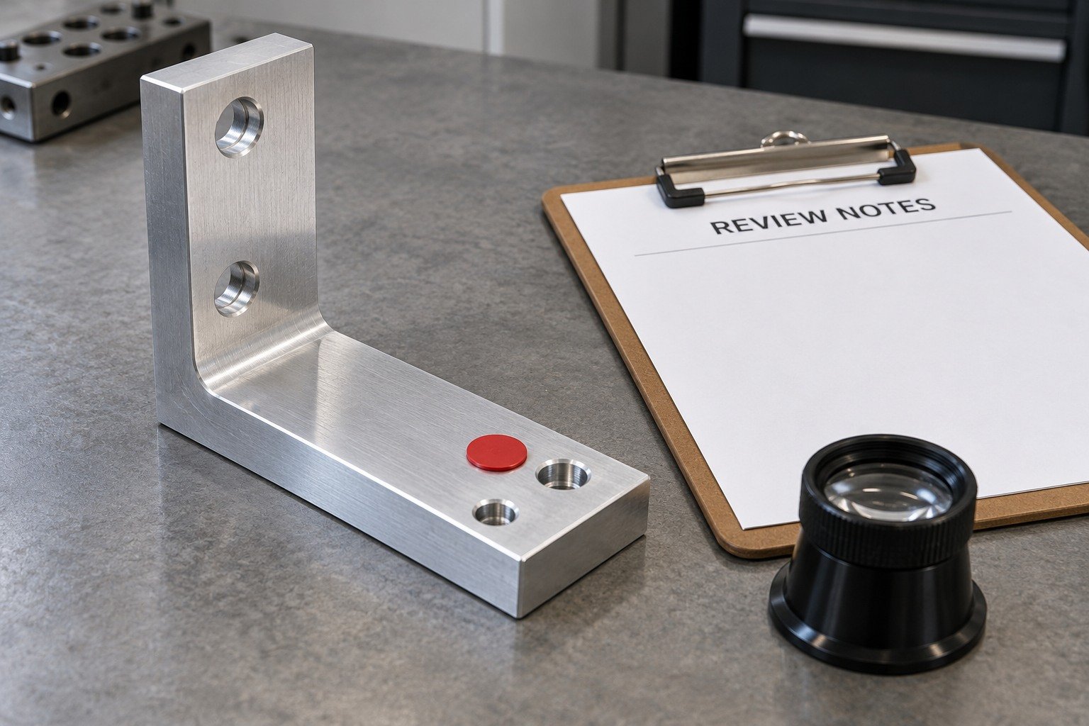 Illustrative issue review preparation scene; zero-reference displays are examples, not actual inspection results