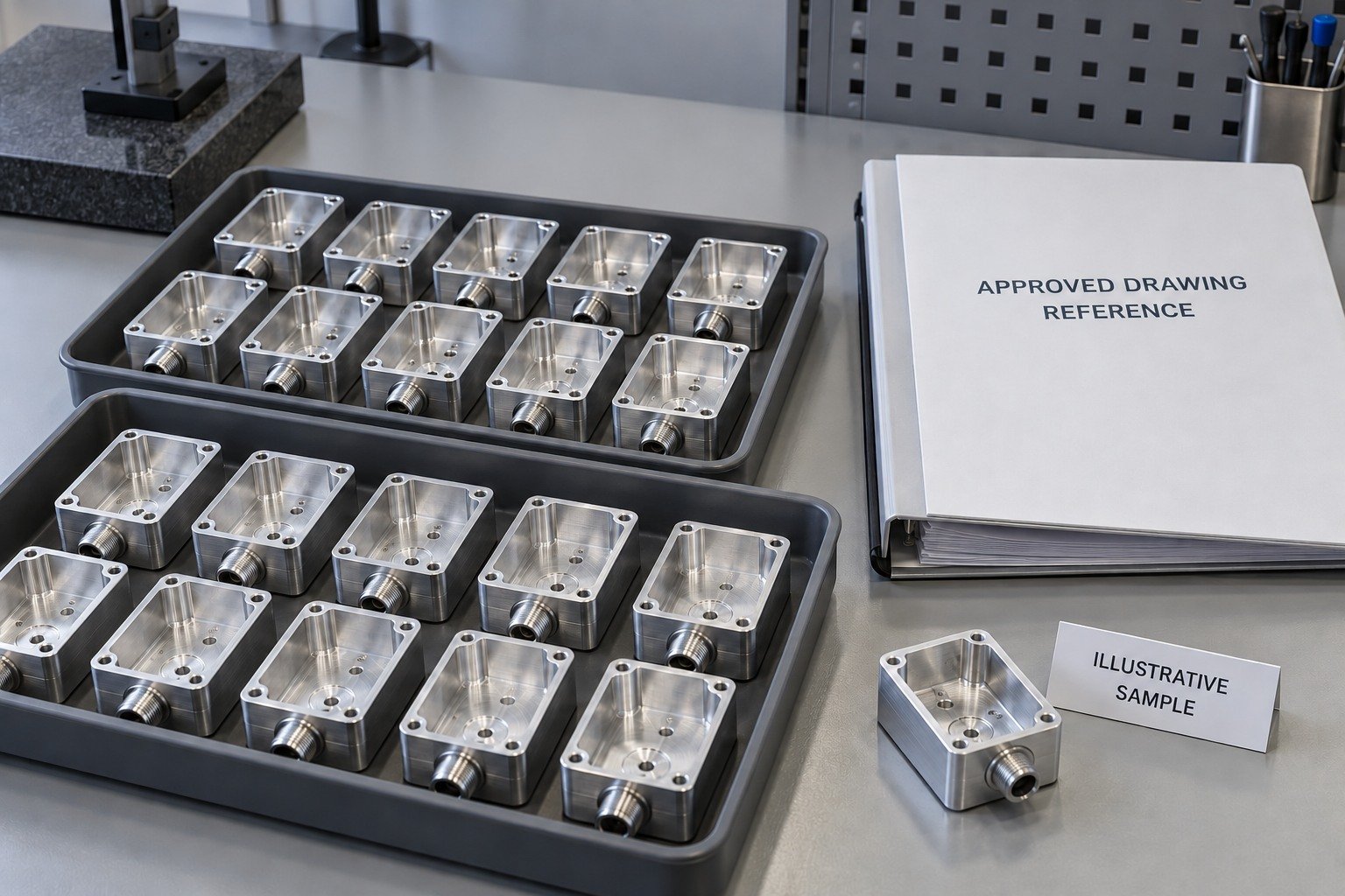 Illustrative repeat orders preparation scene; zero-reference displays are examples, not actual inspection results