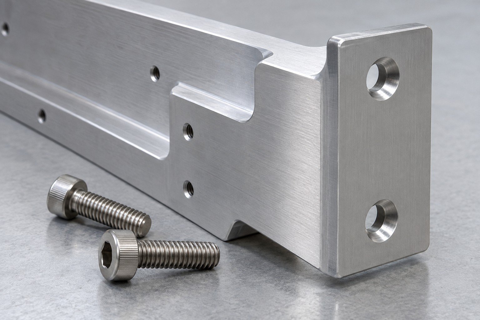 Illustrative solid mounting datum face on a rack interface bracket concept, not documentary company or customer photography