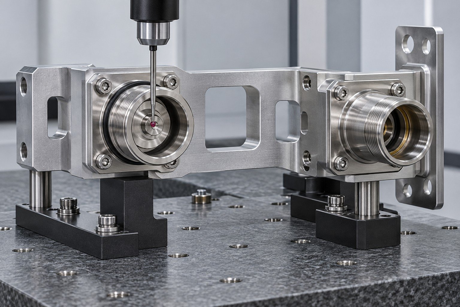 Illustrative rack cooling interfaces dimensional inspection concept, not a customer part