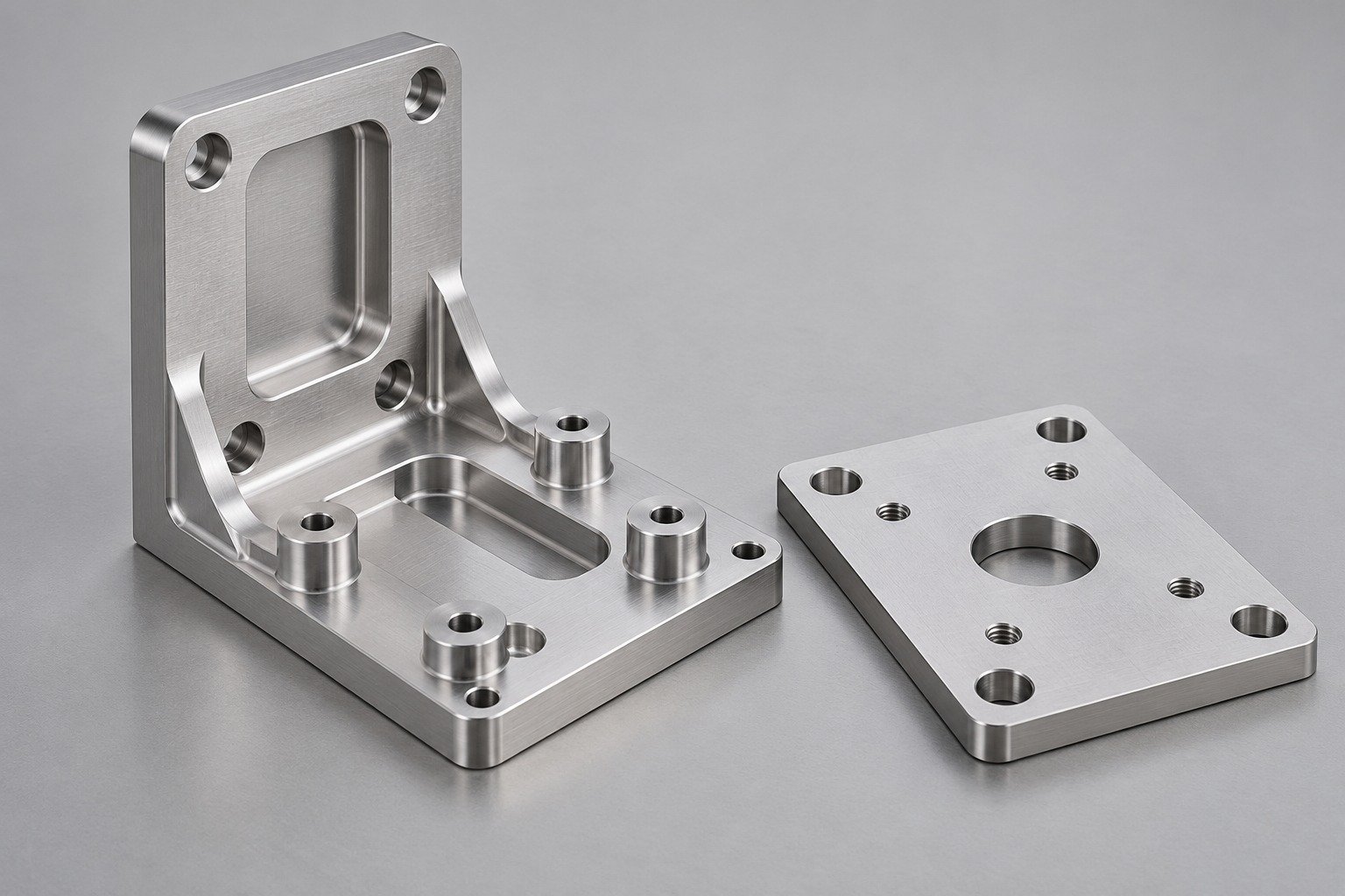 Distinct manufactured component concepts illustrating DFM Guides; illustrative component concept,not measured/company/customer part
