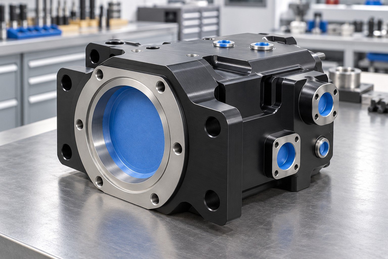 Anodized module with pristine masked bearing seat and protected threaded bores
