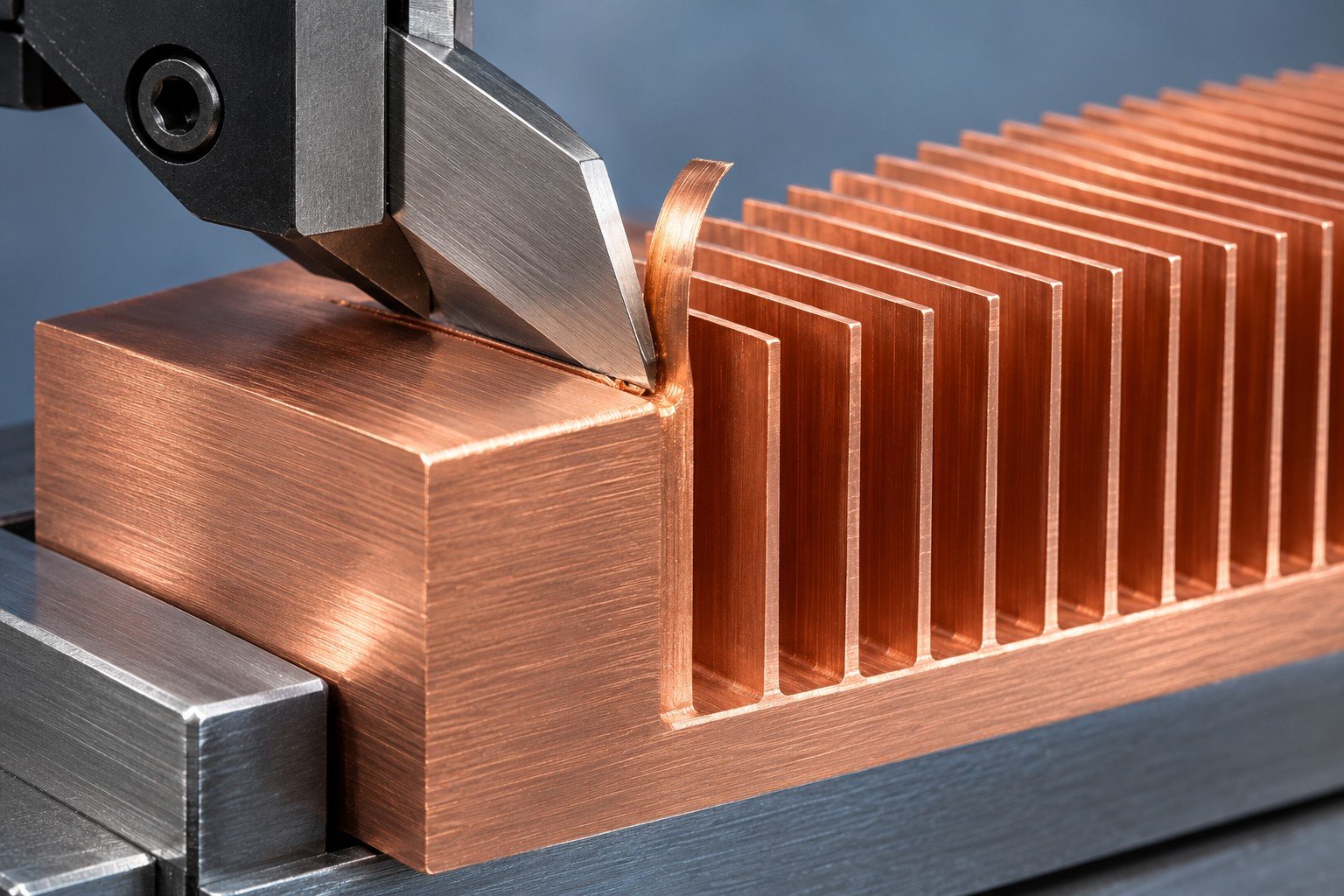 Illustrative integral copper skiving operation