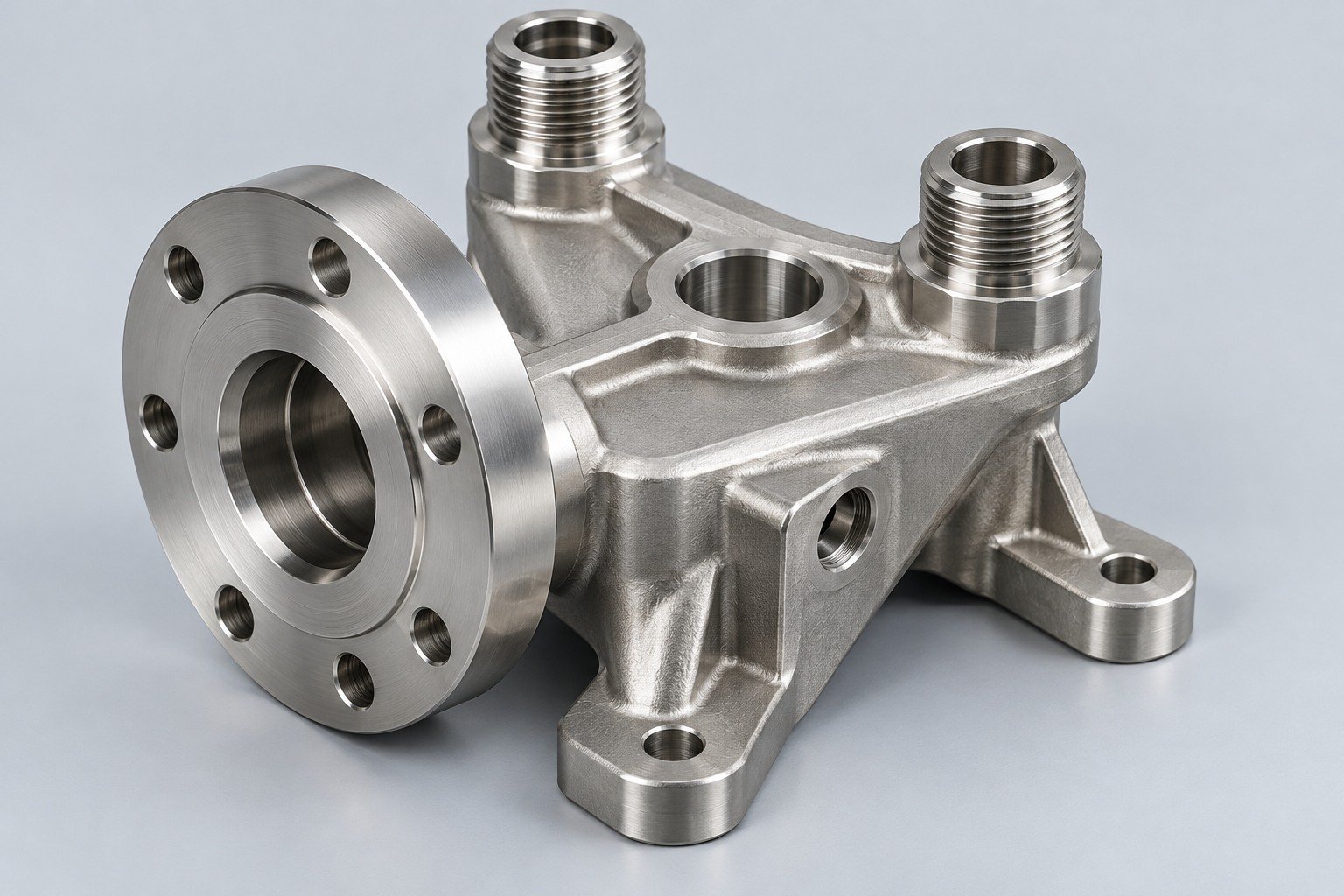 Illustrative stainless steel valve mounting body concept