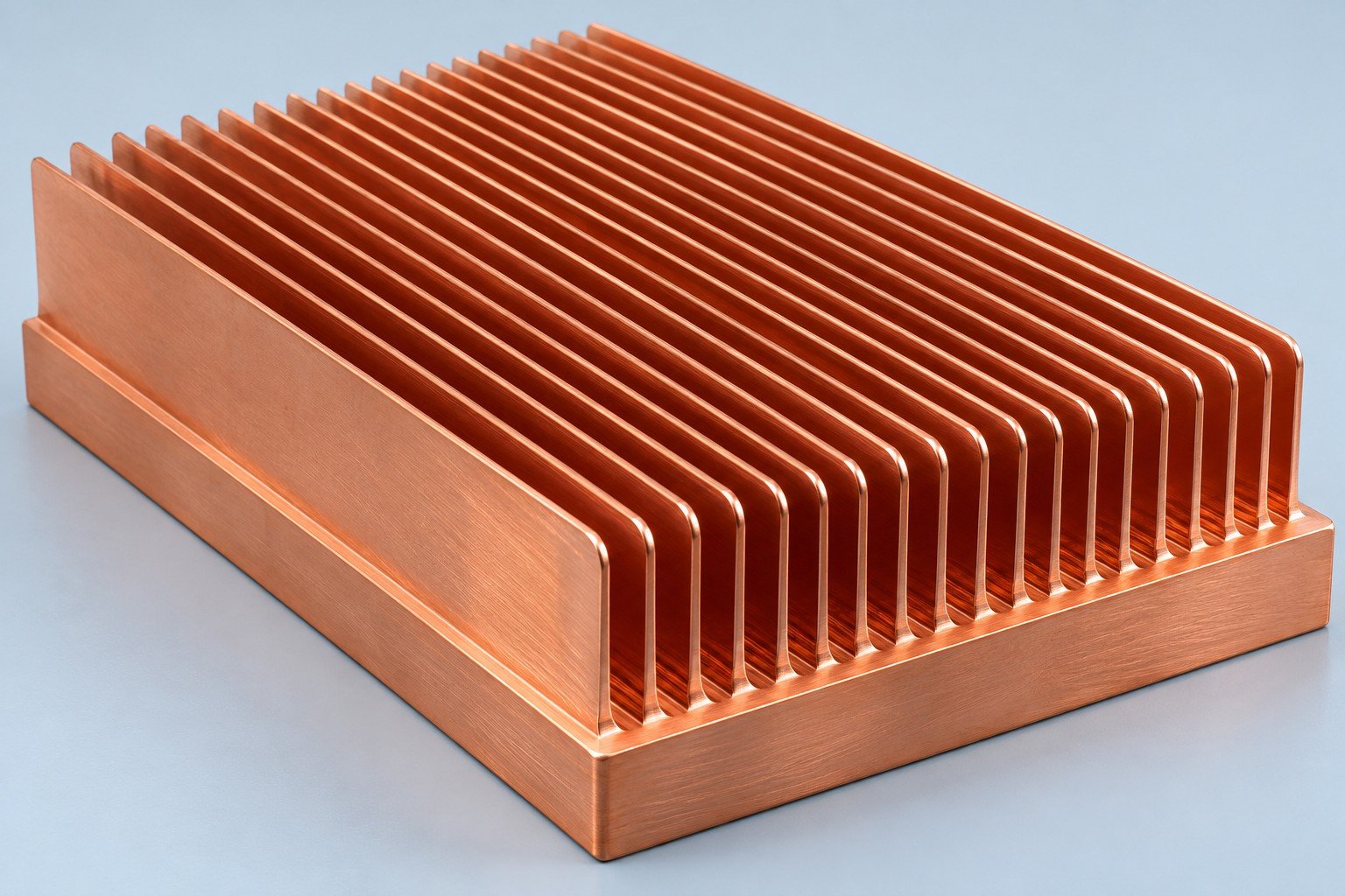 Illustrative skived fin heat sinks component concept