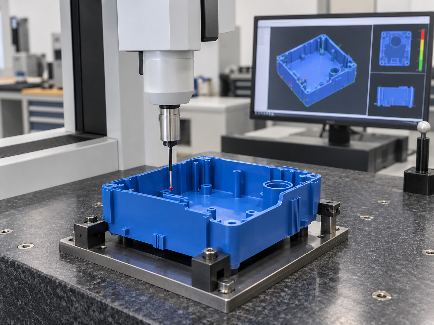 Illustrative inspection concept; not an LK MFG equipment photograph. First Article