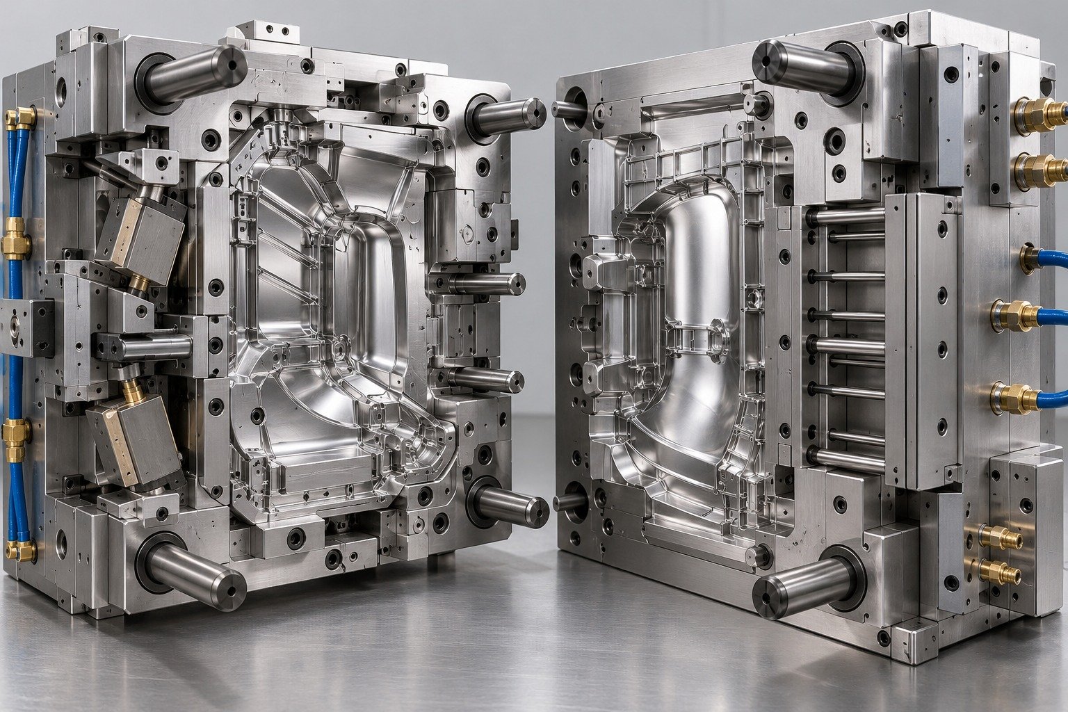 Open precision mold and tooling assembly — illustrative tooling concept