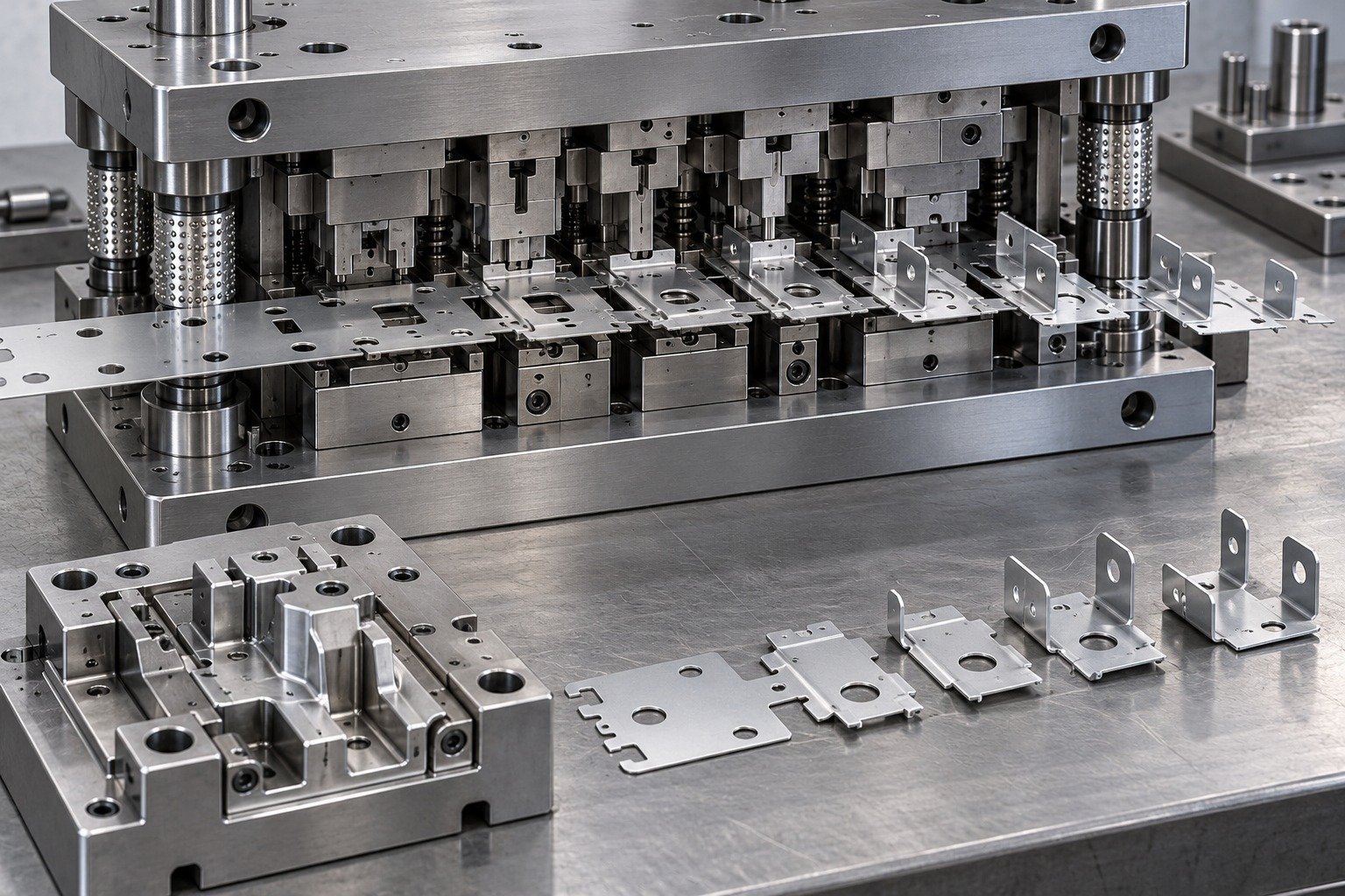 Progressive Stamping Dies view 2 — illustrative tooling concept