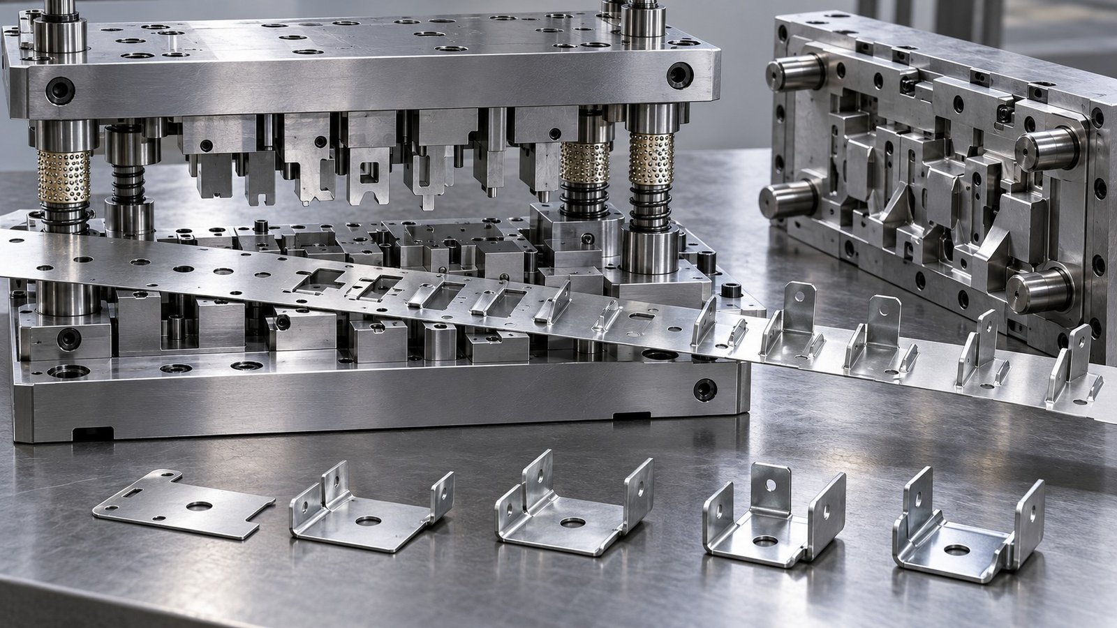 Progressive Stamping Dies view 3 — illustrative tooling concept