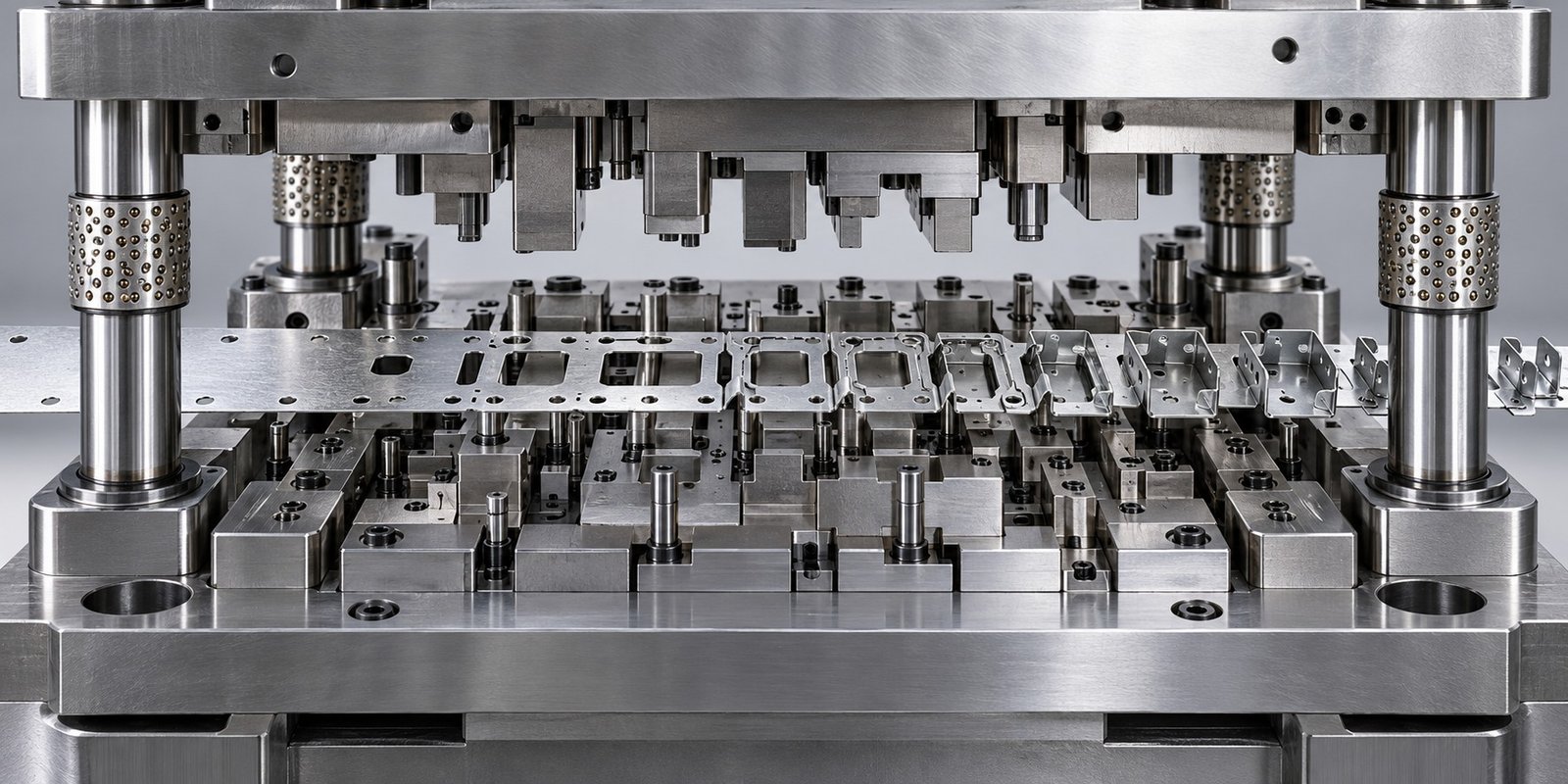 Progressive Stamping Dies view 1 — illustrative tooling concept