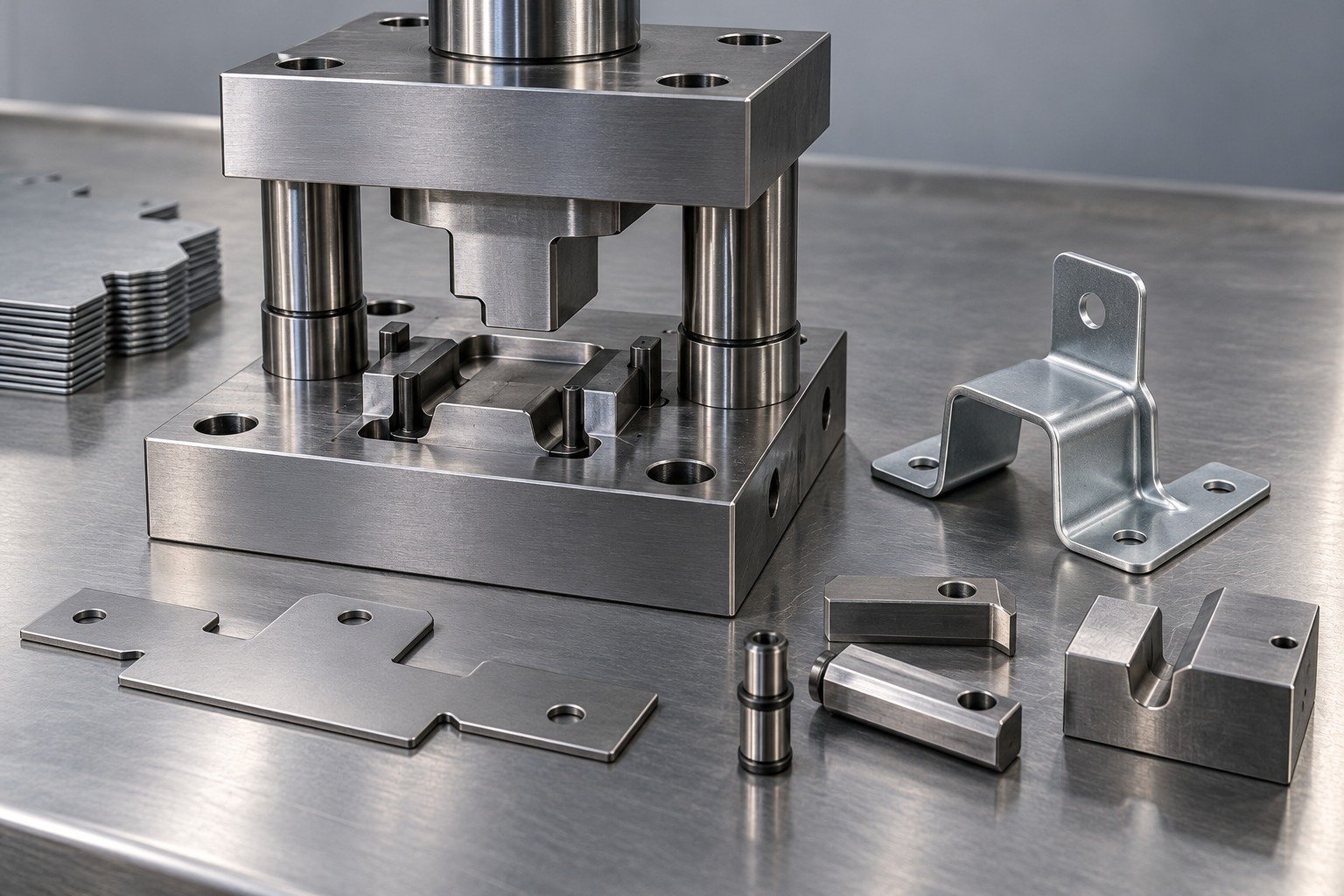 Single-Station Stamping Dies view 4 — illustrative tooling concept