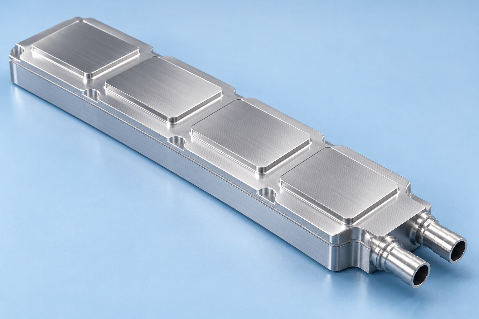 Illustrative page-specific vacuum brazed cold plates component concept, not a customer part