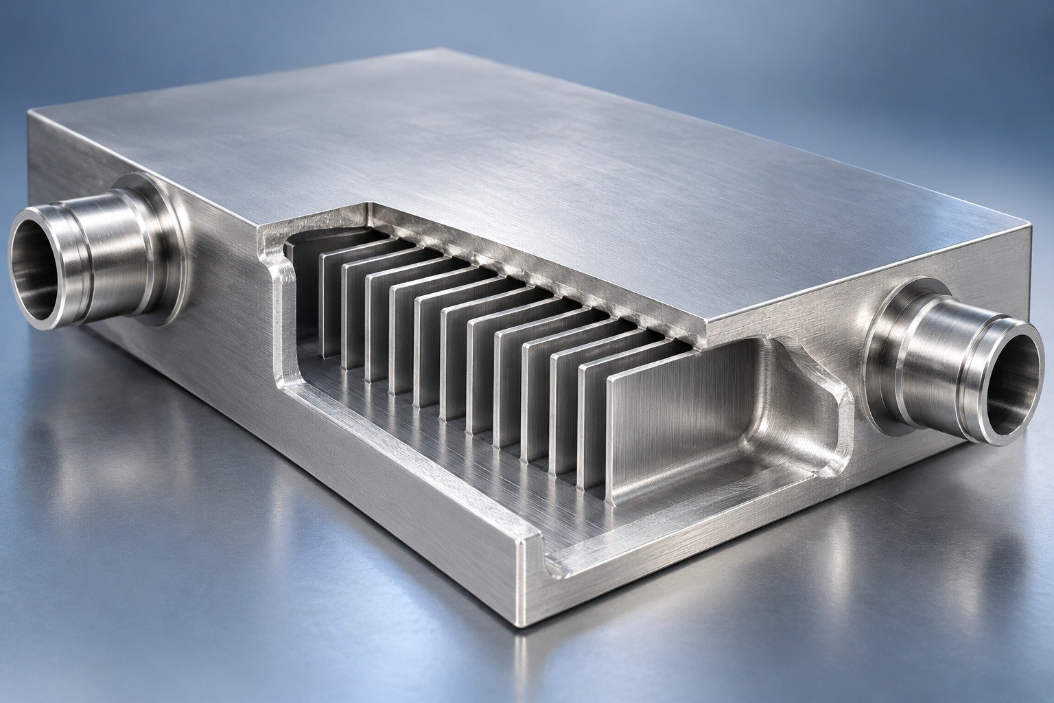 Illustrative vacuum brazed internal structure concept, not documentary company or customer photography