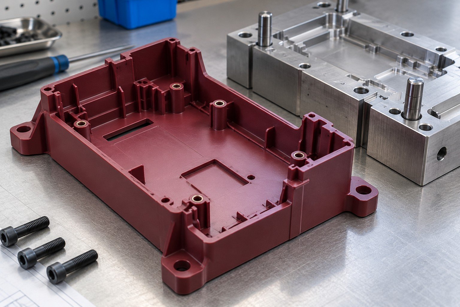 Injection molding cost-driver concept — illustrative value-engineering concept