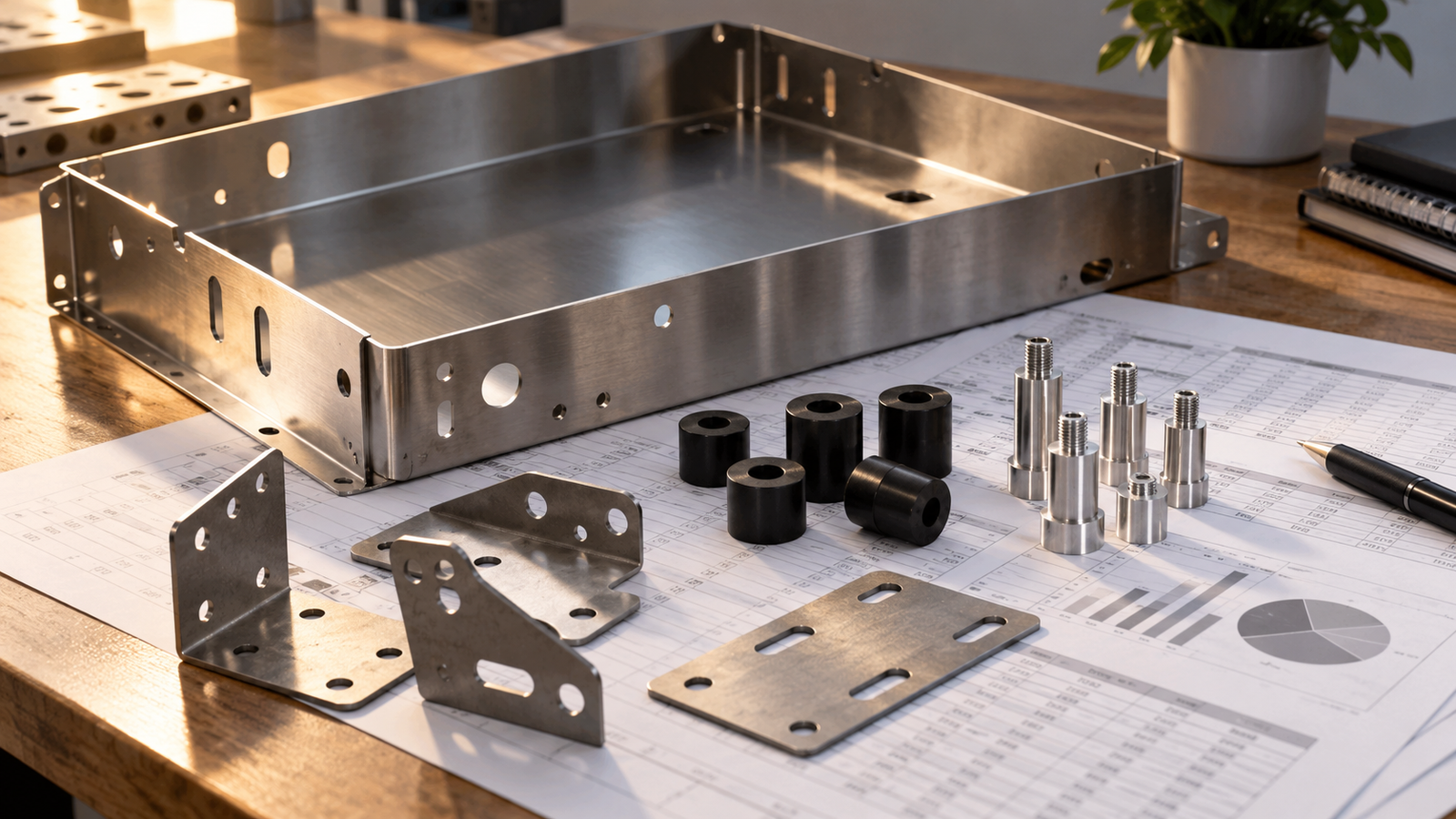 Illustrative cost visibility review for distinct manufactured components
