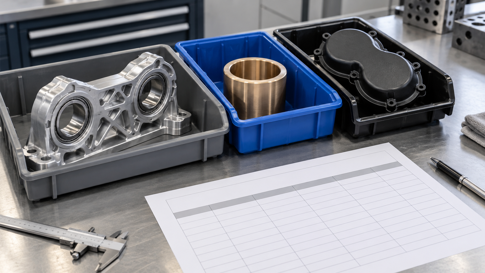 Illustrative supplier count review for distinct manufactured components