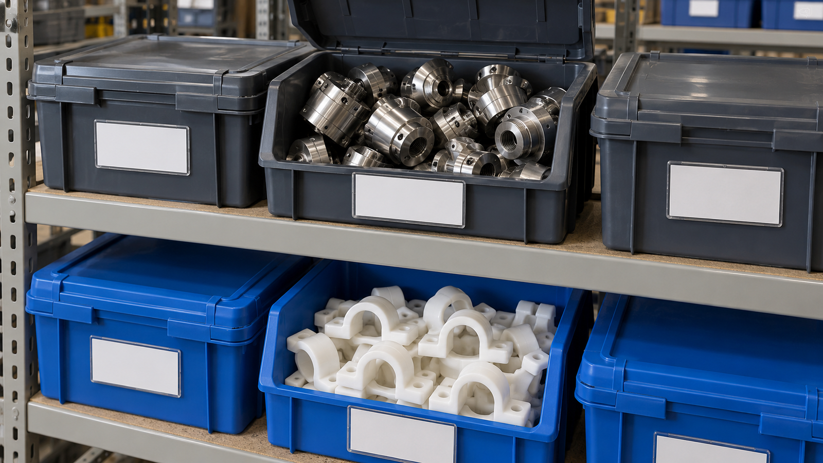 Illustrative inventory level planning for custom manufactured parts