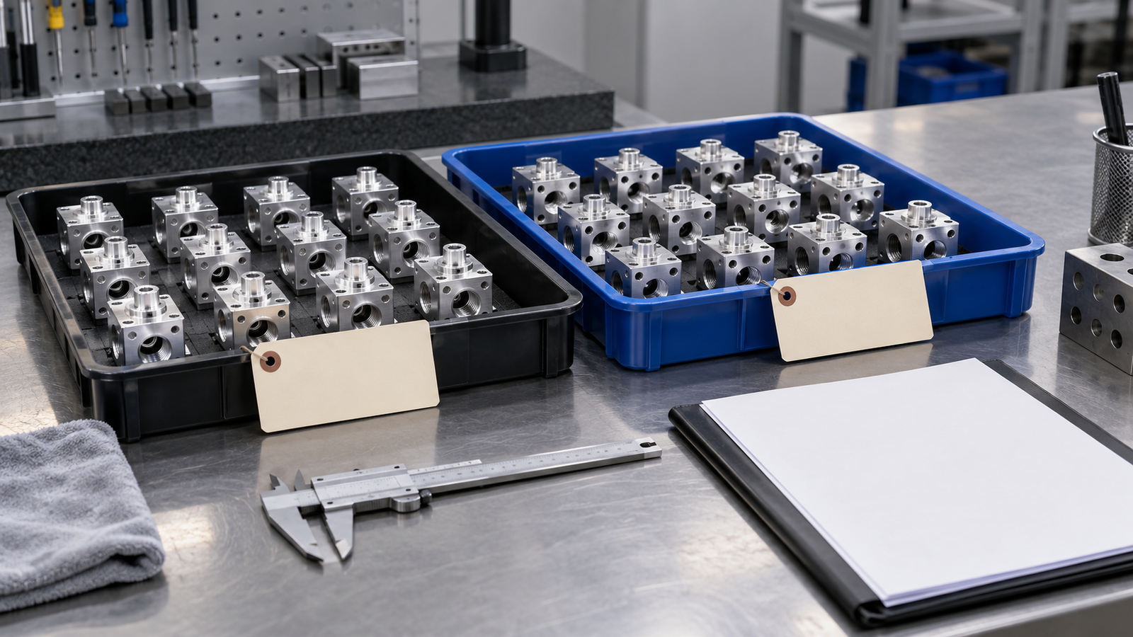 Illustrative quality records planning for custom manufactured parts