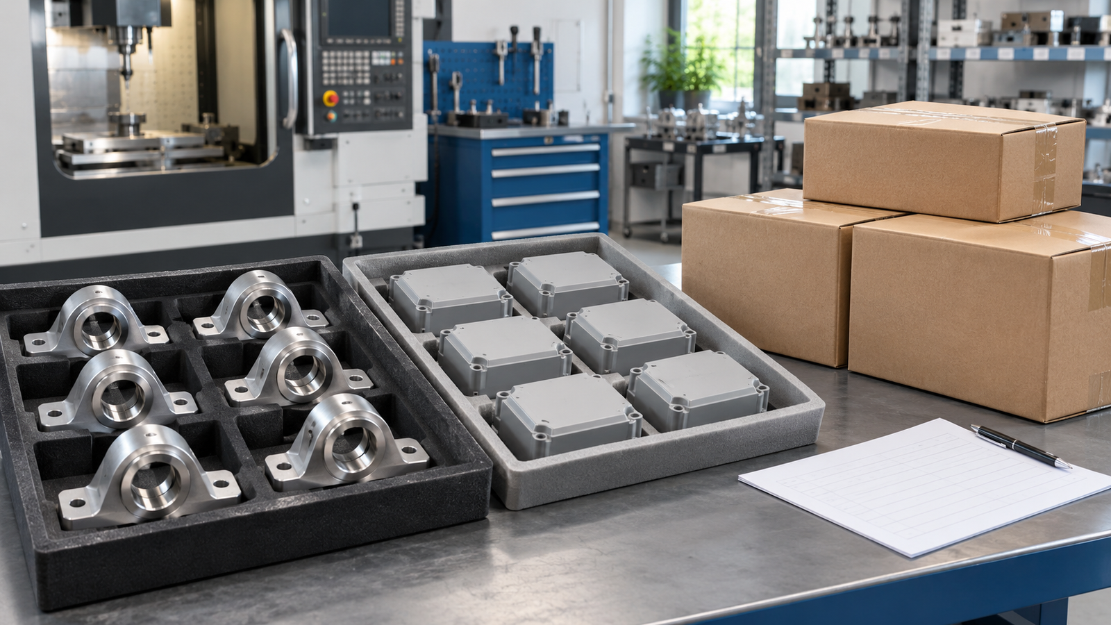 Illustrative lead time planning for custom manufactured parts