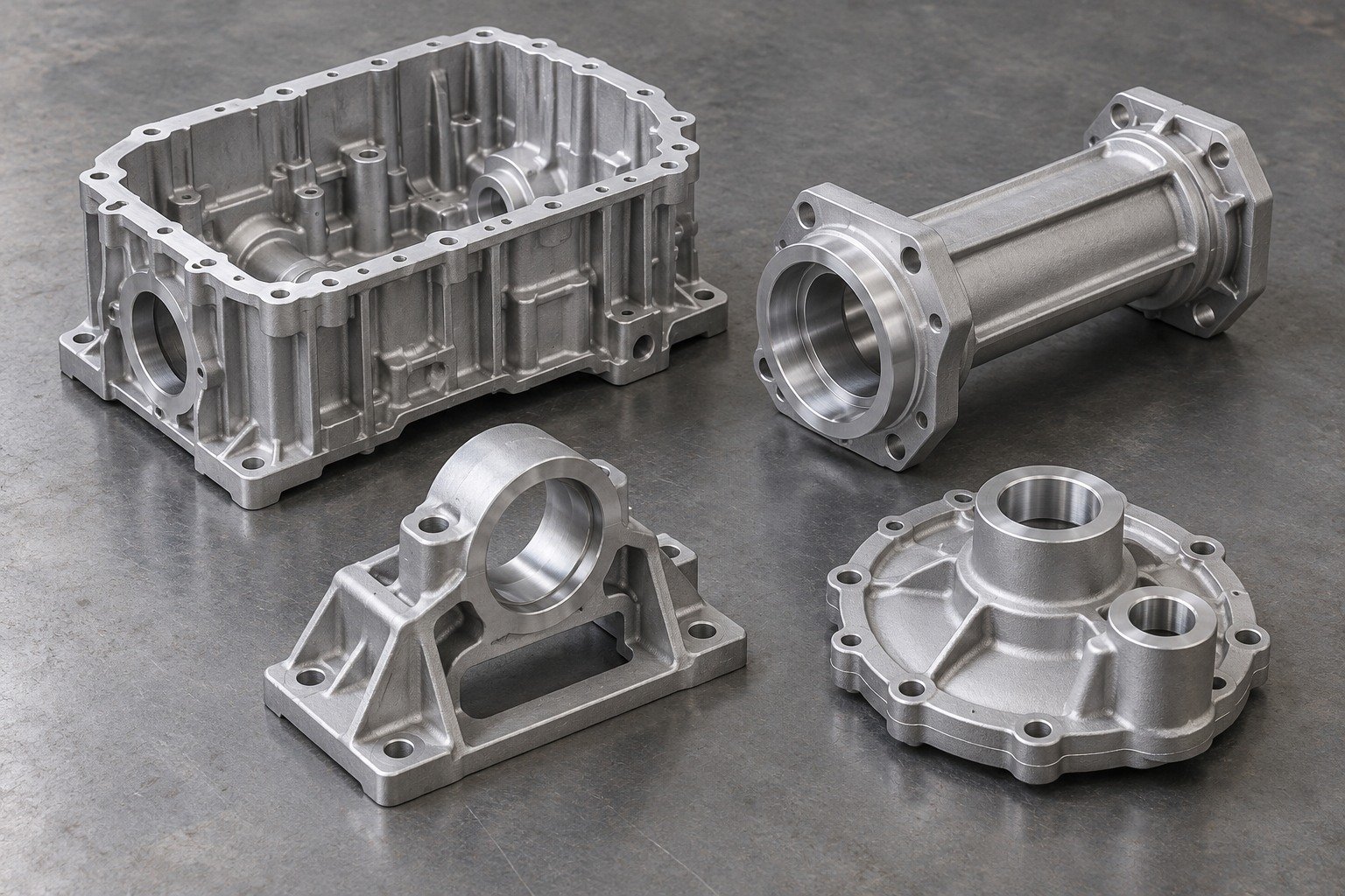 ZA-12 four distinct za12 machined casting concepts concept — illustrative generated component concept