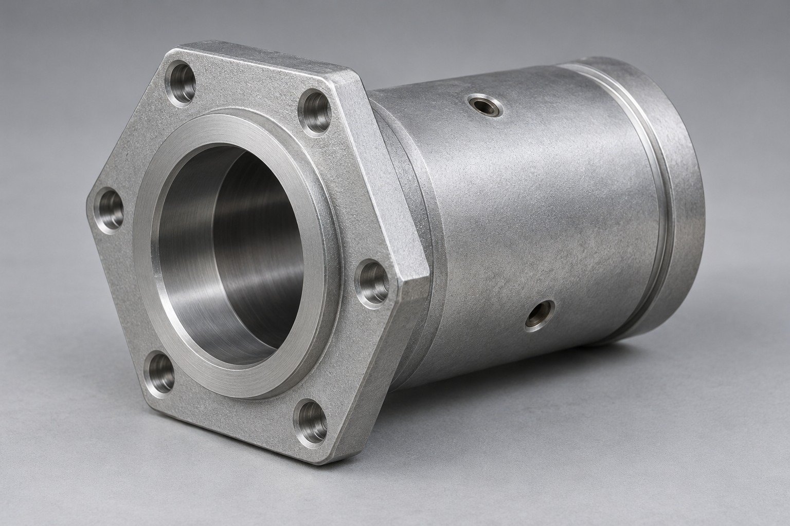 ZA-12 hexagonal flange bearing sleeve part concept — illustrative generated component concept