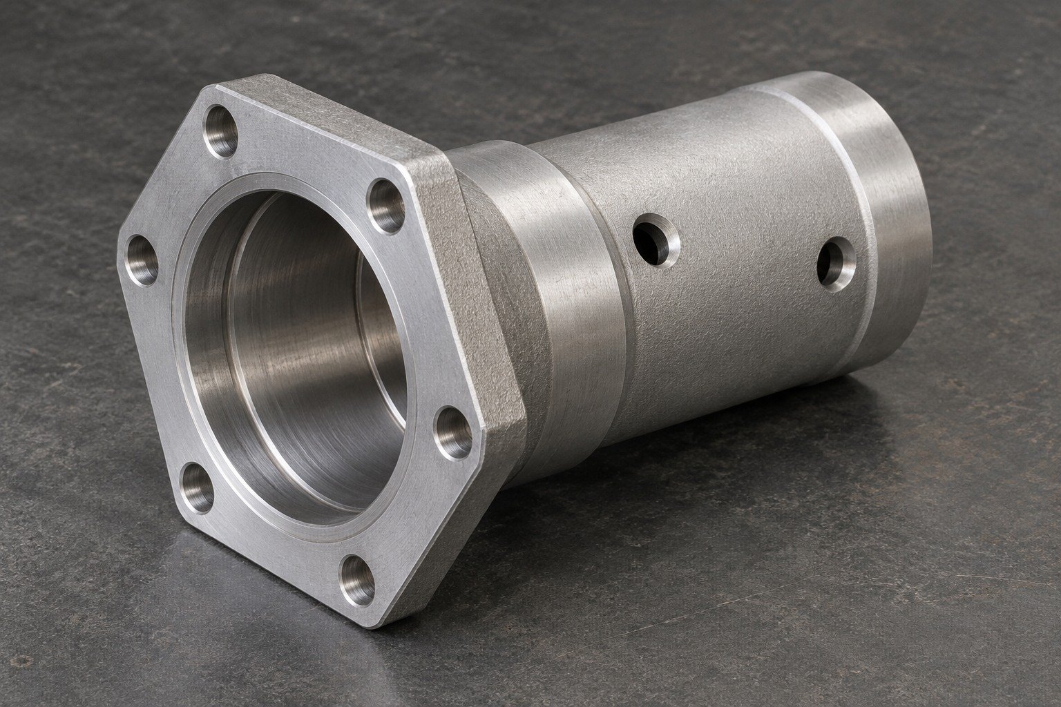 Illustrative ZA-12 long hexagonal-flange bearing sleeve
