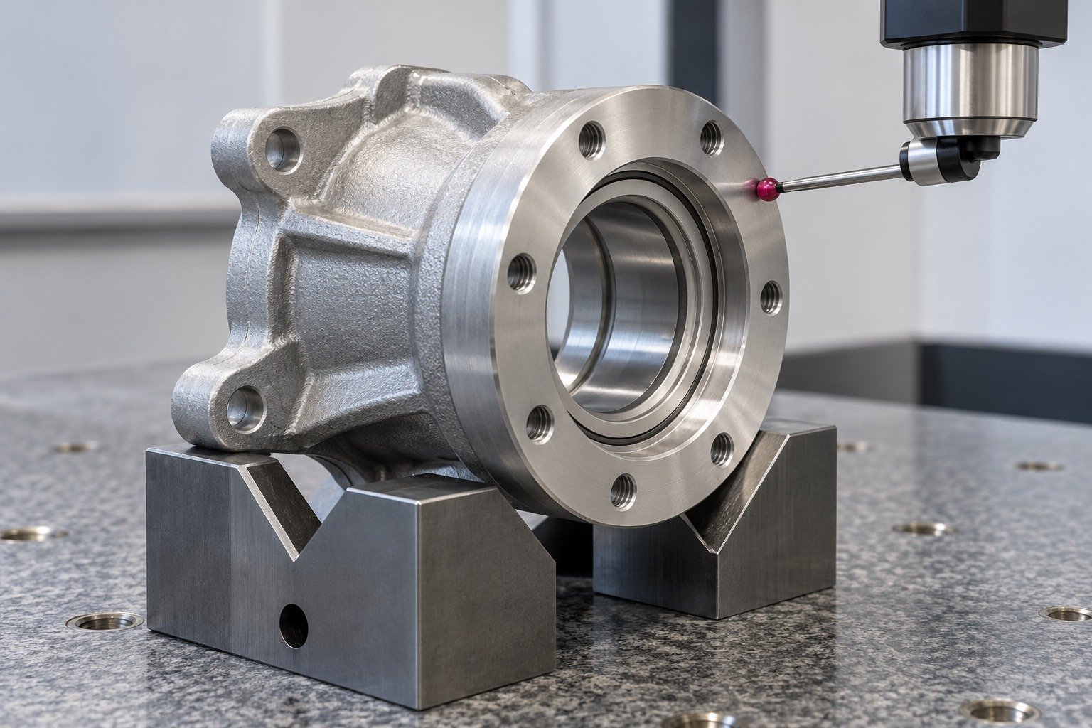 ZA-27 round flange sleeve final datum concept — illustrative generated component concept