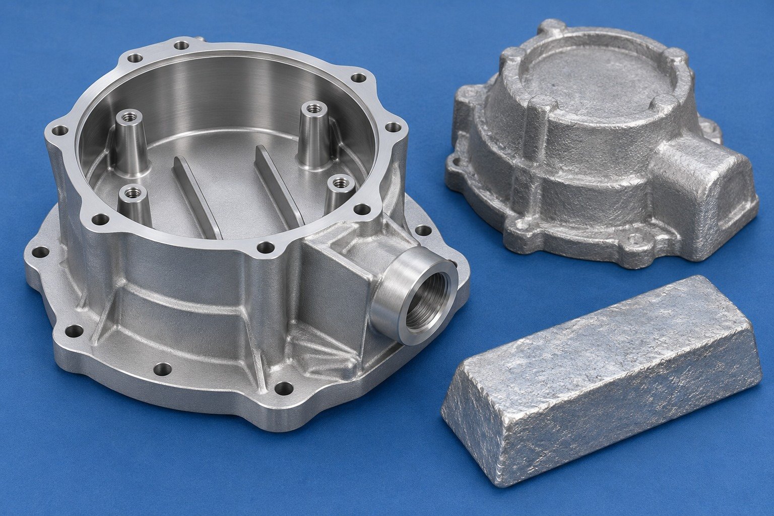 ZA-27 stepped open reducer housing condition concept — illustrative generated component concept