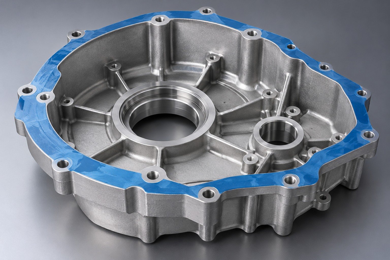 ZA-27 stepped reducer flange masking concept — illustrative generated component concept