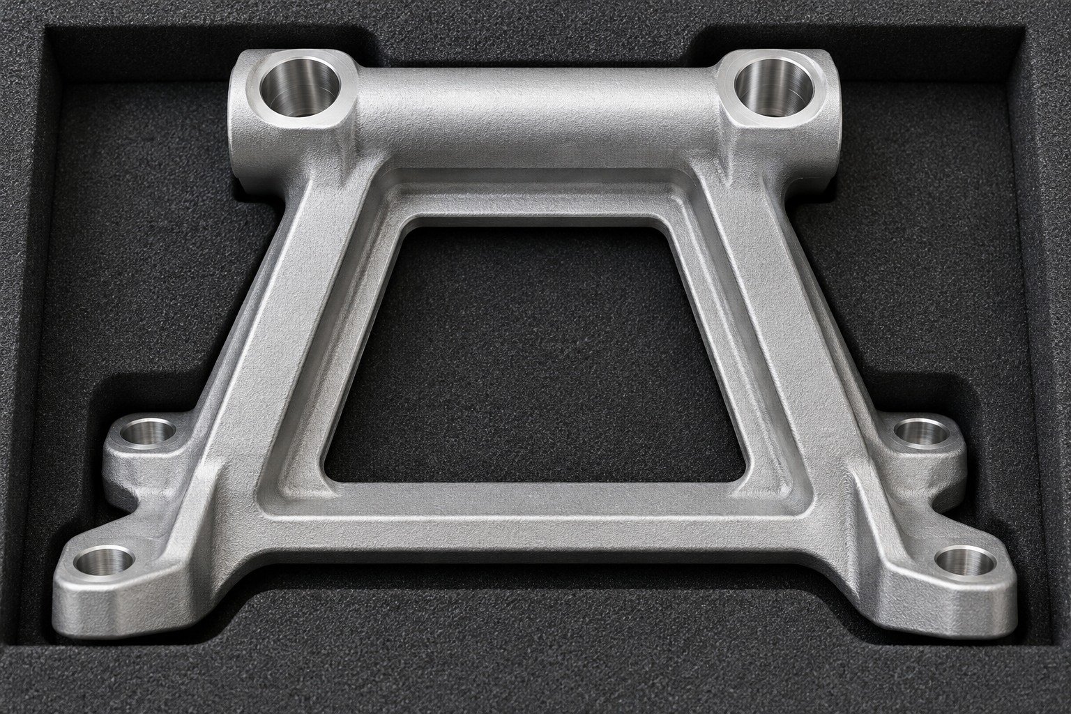 ZA-27 trapezoidal yoke frame foam protection concept — illustrative generated component concept