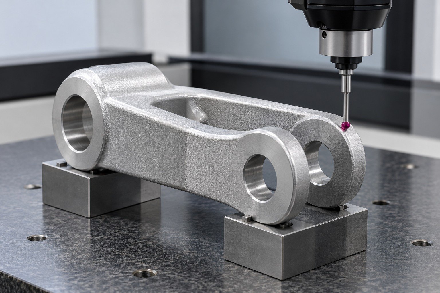 ZA-8 clevis final pivot datum inspection concept — illustrative generated component concept
