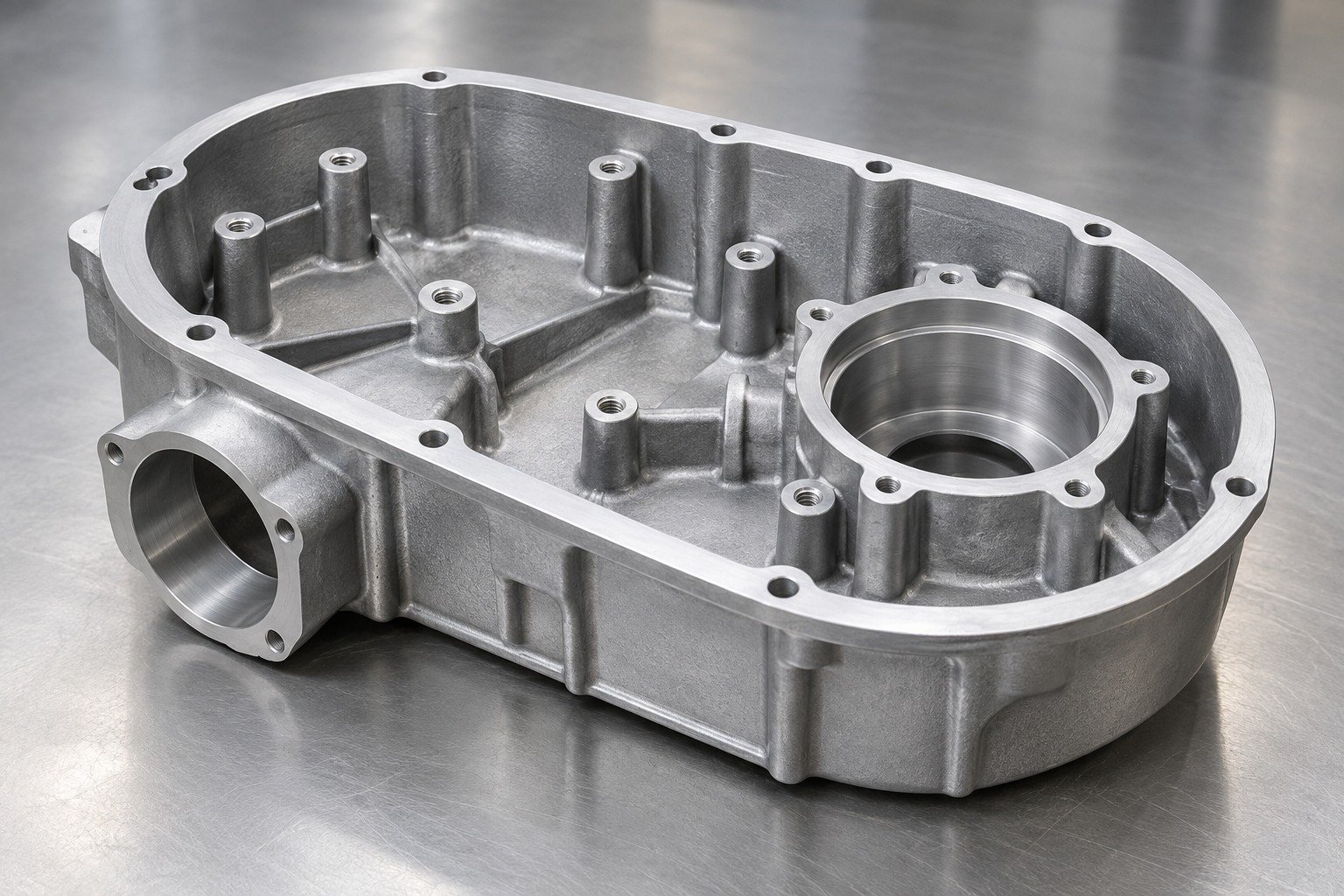 ZA-8 gearcase boss and edge access concept — illustrative generated component concept