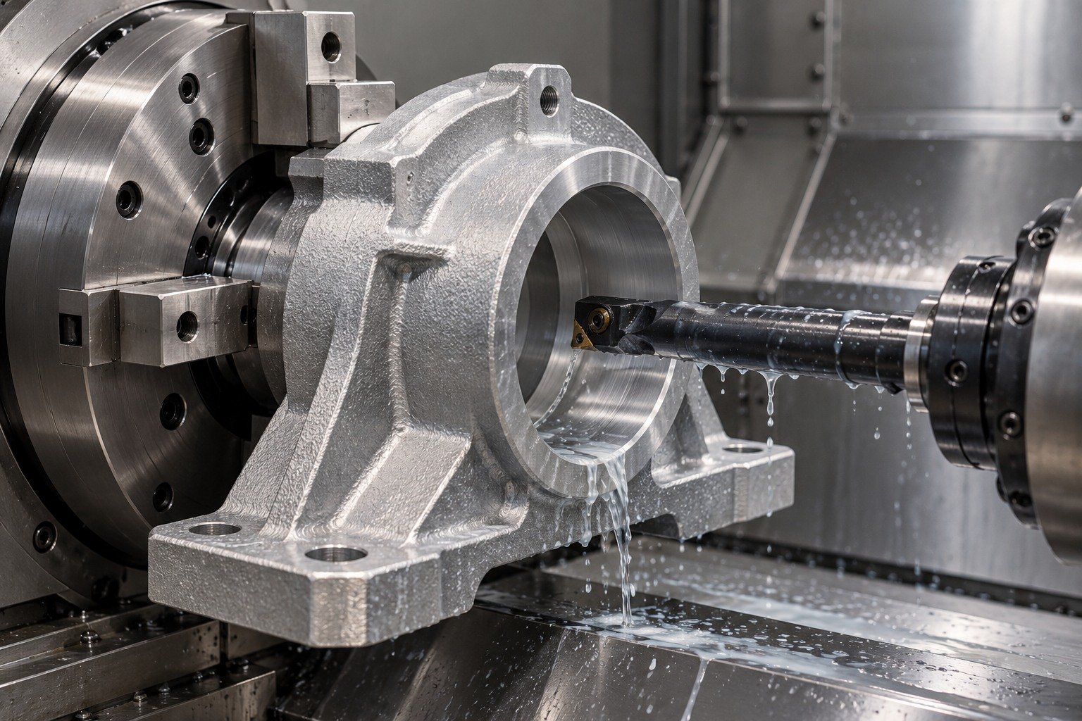 ZA-8 three foot bearing mount boring concept — illustrative generated component concept