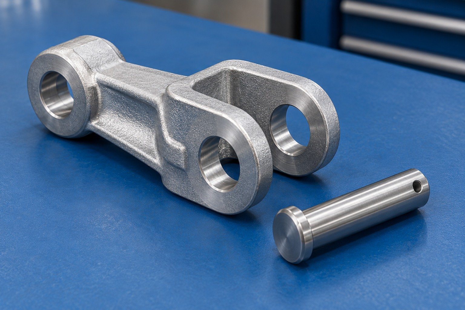 ZA-8 zinc alloy service duty interface concept — illustrative generated component concept