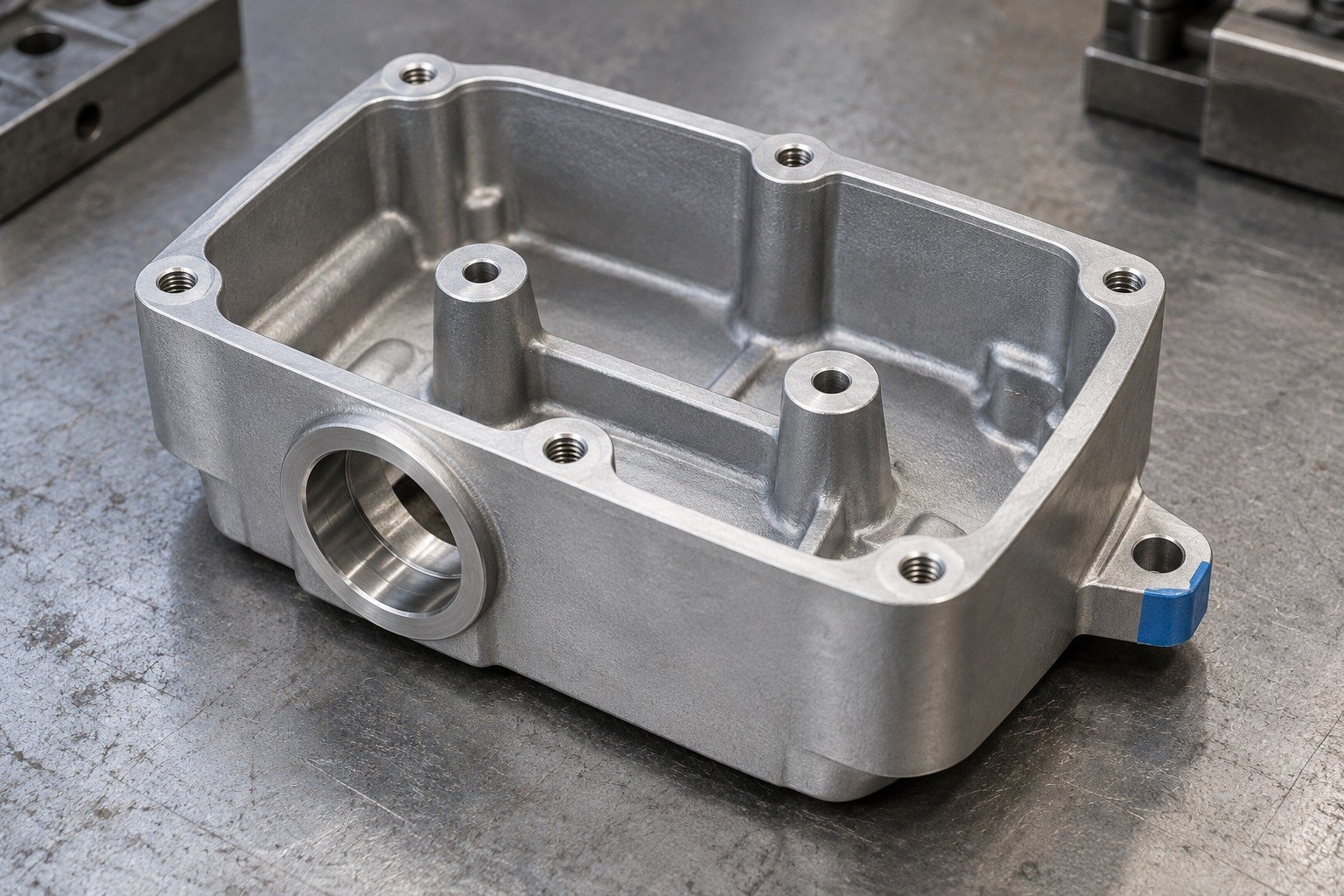 Zamak 5 rounded drive case finishnitride concept — illustrative generated component concept